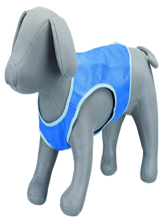 Trixie Cooling Vest for Dogs - Evaporative Cooling with Absorbent PVA, Adjustable Velcro, Reusable, M, 66 cm, Blue - Image 3